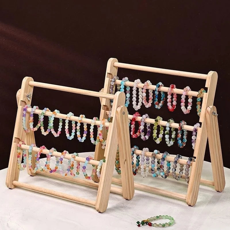 Foldable 3/4Layers Jewelry Display Stand for Bangle Watch Necklace Home Organization Holder Showcase