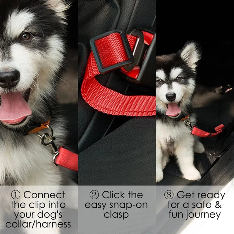 Pet Dog Car Adjustable Safety Belt Harness Safe Lever Traction Collar Car Magic Clip Seat Belt Pet Supplie Auto Accessories