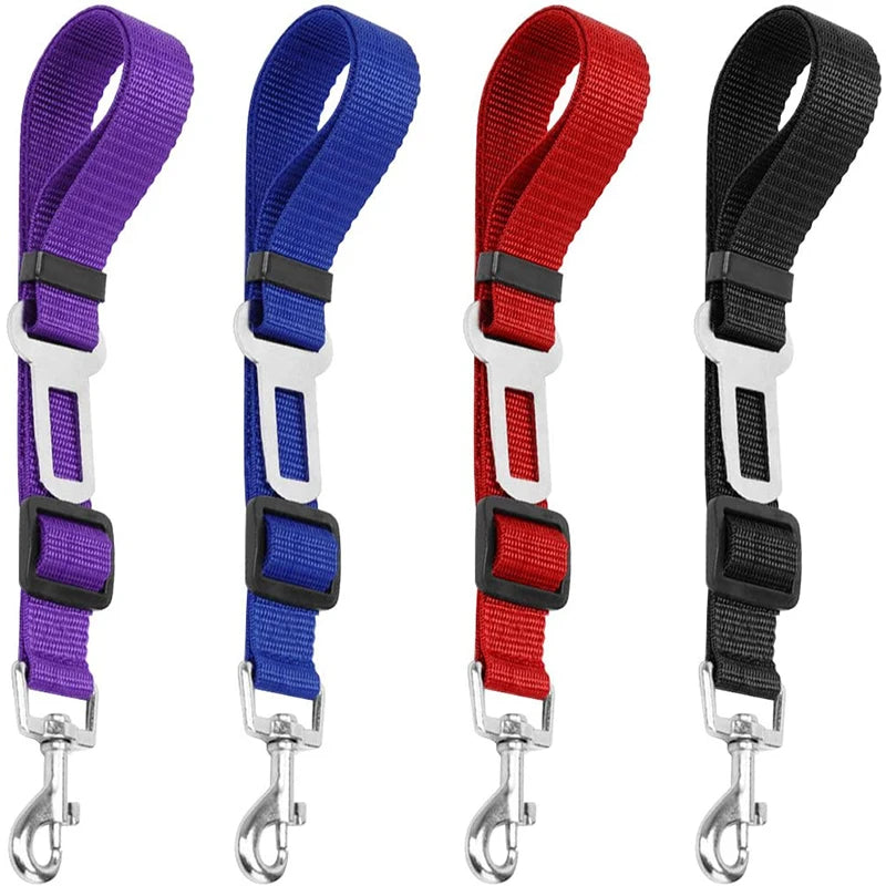 Pet Dog Car Adjustable Safety Belt Harness Safe Lever Traction Collar Car Magic Clip Seat Belt Pet Supplie Auto Accessories
