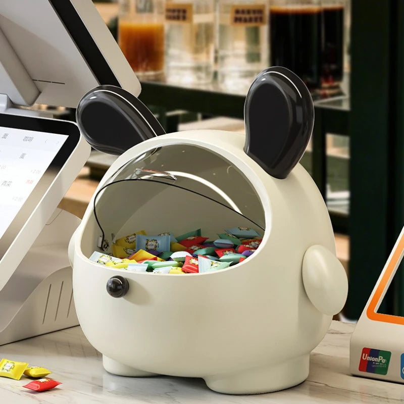Cute Decorative Flip Lid Storage Box  Multifunctional Desktop Organizer for Entryway Keys Sundries Home Organization