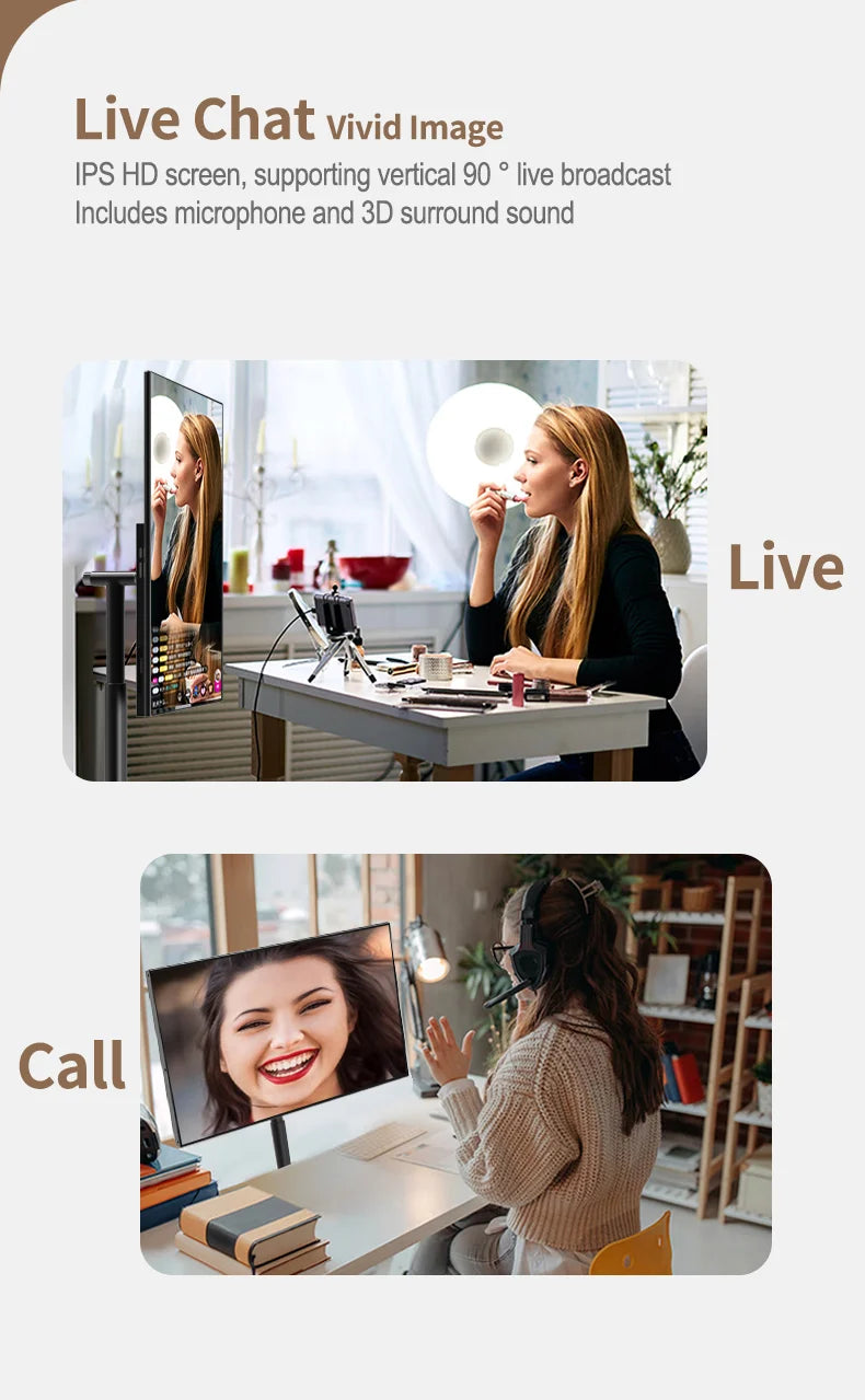 2024 New Products 27 Inch Smart Tv Portable Android LCD Television Touch Screen Monitor  for Home Business Gaming