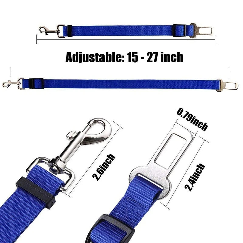 Pet Dog Car Adjustable Safety Belt Harness Safe Lever Traction Collar Car Magic Clip Seat Belt Pet Supplie Auto Accessories