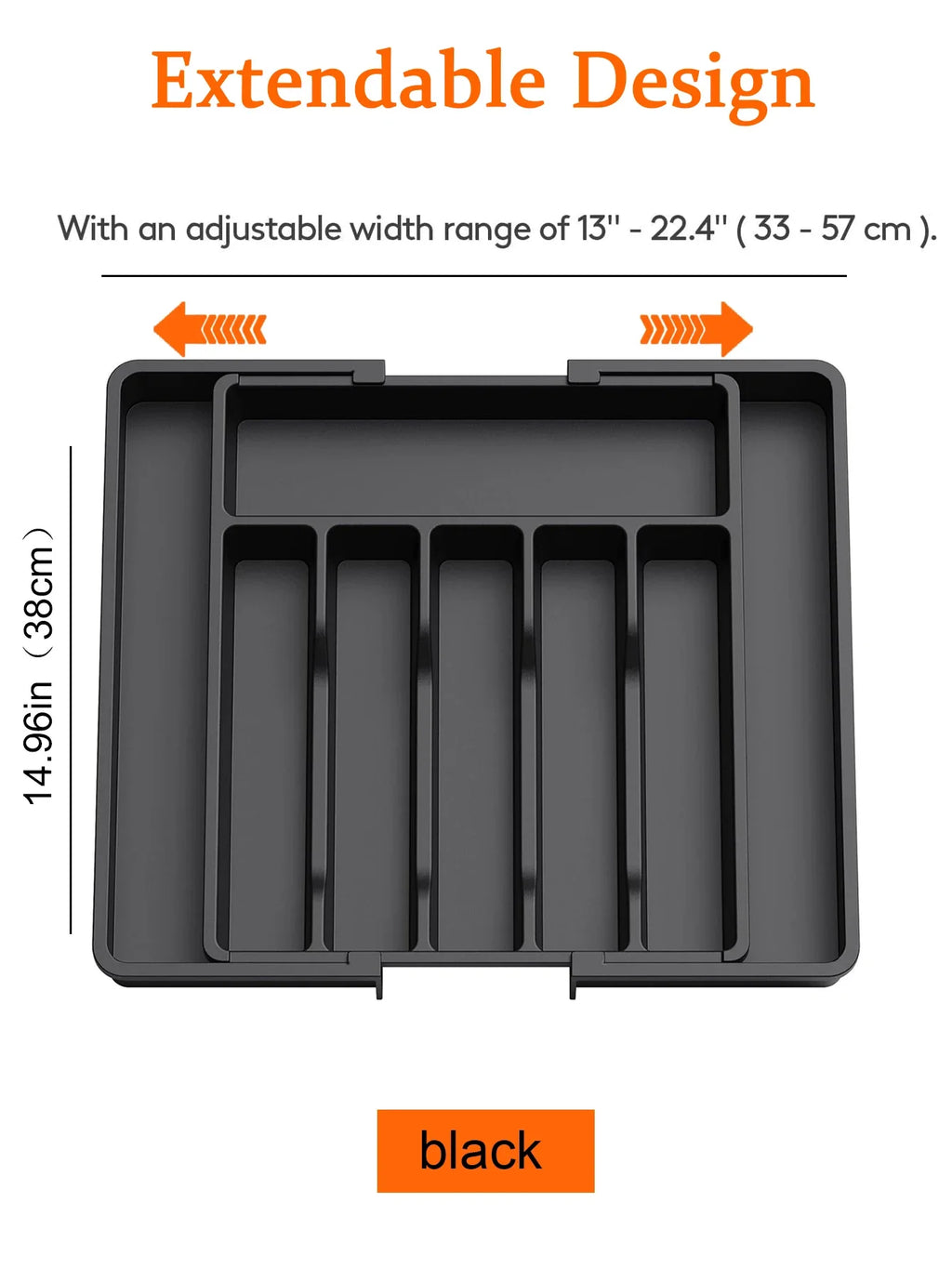 Adjustable Retractable Cutlery Storage Box – Expandable Kitchen Drawer Organizer with Dividers for Utensils, Home Organization