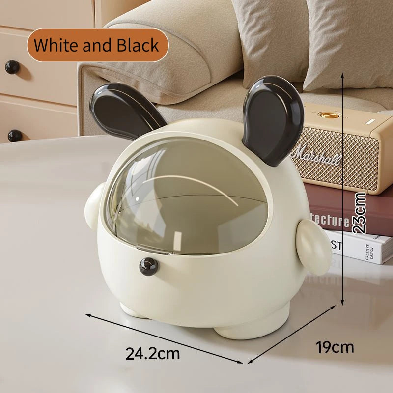 Cute Decorative Flip Lid Storage Box  Multifunctional Desktop Organizer for Entryway Keys Sundries Home Organization